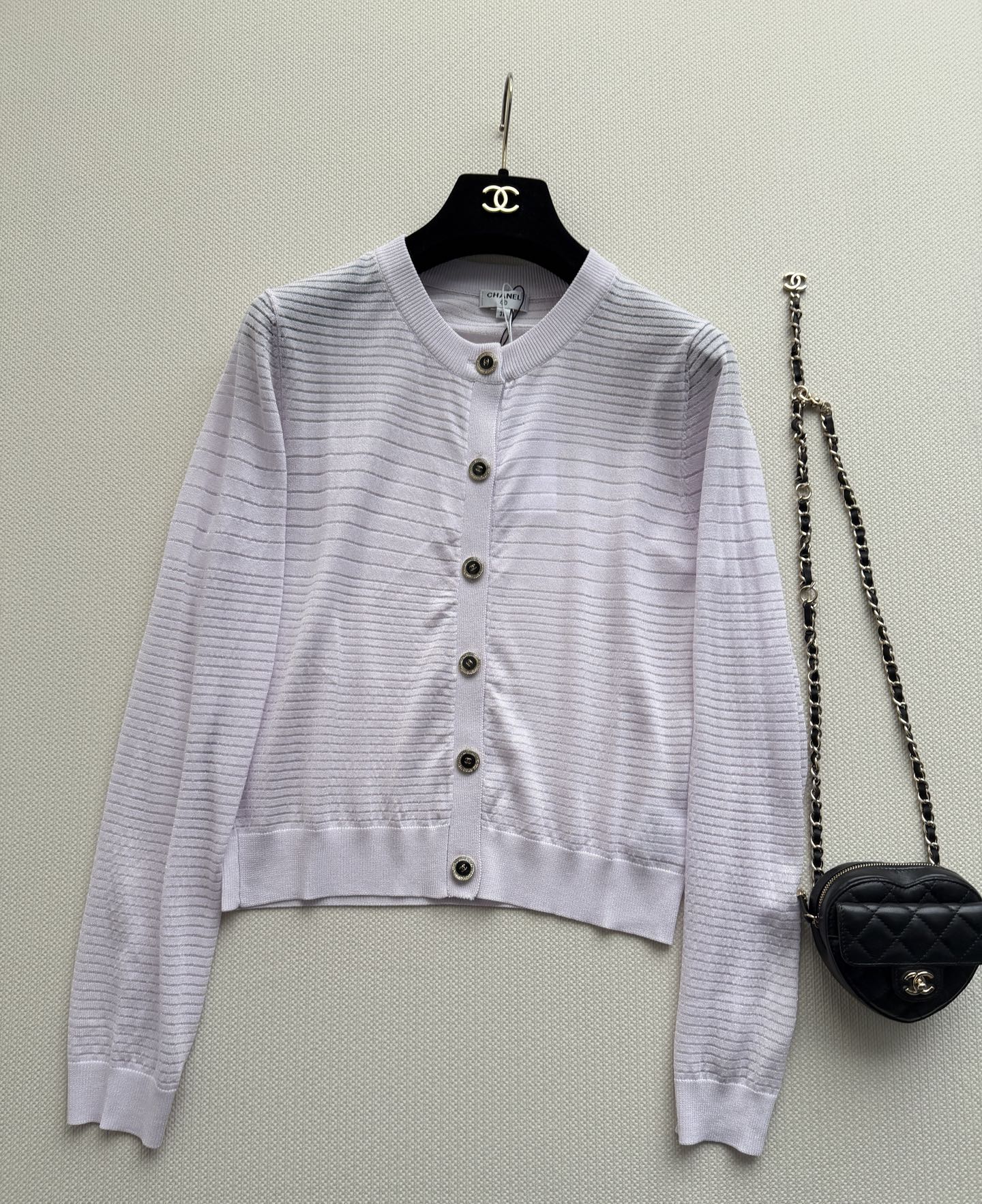 CHANEL 26S MINT KNIT CARDIGAN 1328