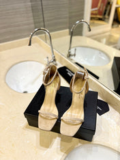 SL OPYUM SANDALS 80 CAMEL SUEDE