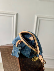 HIGH RISE 38 IN BLUE MONOGRAM DENIM GOLD HARDWARE