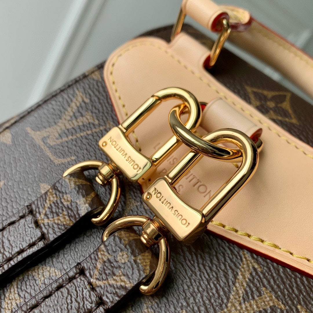 MONTSOURIS MINI BACKPACK 25 IN BROWN MONOGRAM CANVAS