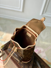MONTSOURIS MINI BACKPACK 25 IN BROWN MONOGRAM CANVAS