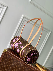 PAPILLON CHERRY BLOSSOM 27 IN SAKURA BROWN MONOGRAM COATED CANVAS