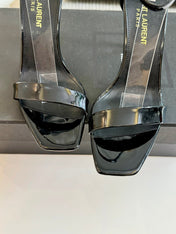 SL SQUARE-TOED HIGH HEELS BLACK CALFSKIN