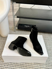 ANKLE BOOTS 45 MM IN BLACK SUEDE
