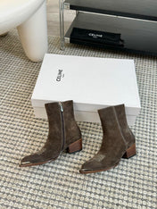 ANKLE BOOTS 45 MM IN DARK BROWN SUEDE