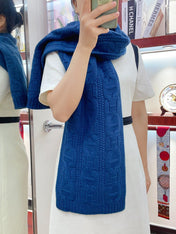 FAUBOURG MUFFLER 170 CM IN COBALT BLUE CASHMERE