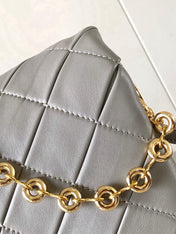 LOEWE 25S PUFFER GOYA BAG 23 IN LIGHT GRAY NAPPA LAMBSKIN