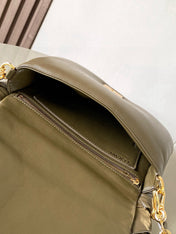 LOEWE 25S PUFFER GOYA BAG 23 IN KHAKI GREEN NAPPA LAMBSKIN