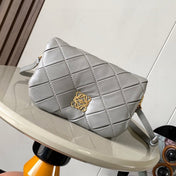 LOEWE 25S PUFFER GOYA BAG 20 IN LIGHT GRAY NAPPA LAMBSKIN
