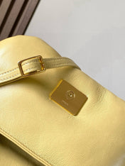 LOEWE 25S PUFFER GOYA BAG 20 IN LIGHT YELLOW NAPPA LAMBSKIN