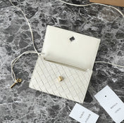 BOTTEGA VENETA 25S ANDIAMO POUCH 19 IN IVORY CALFSKIN GOLD HARDWARE