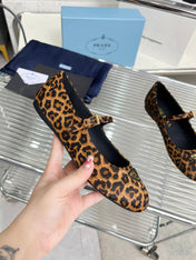 BALLET FLAT IN HONEY HORSEHAIR