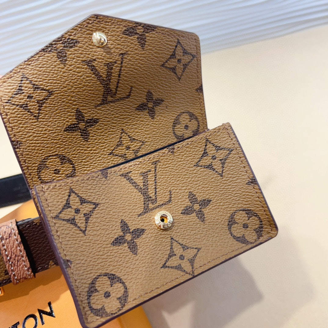 LV Daily Multi Pocket 30mm Belt Bag Light Brown Leather