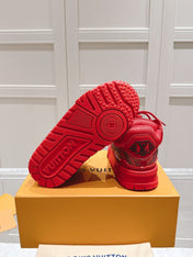 LV TRAINER MAXI LV X PARK SEO-BO IN RUBY RED CALFSKIN