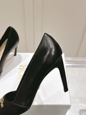MY DD 25S POINTED TOE PUMP 50MM IN BLACK CALFSKIN
