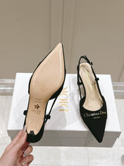 MY DD 25S SLINGBACK PUMP 50MM IN BLACK FABRIC
