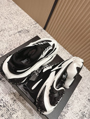 BALMAIN 26S SNEAKERS 60 MM IN WHITE AND BLACK CALFSKIN