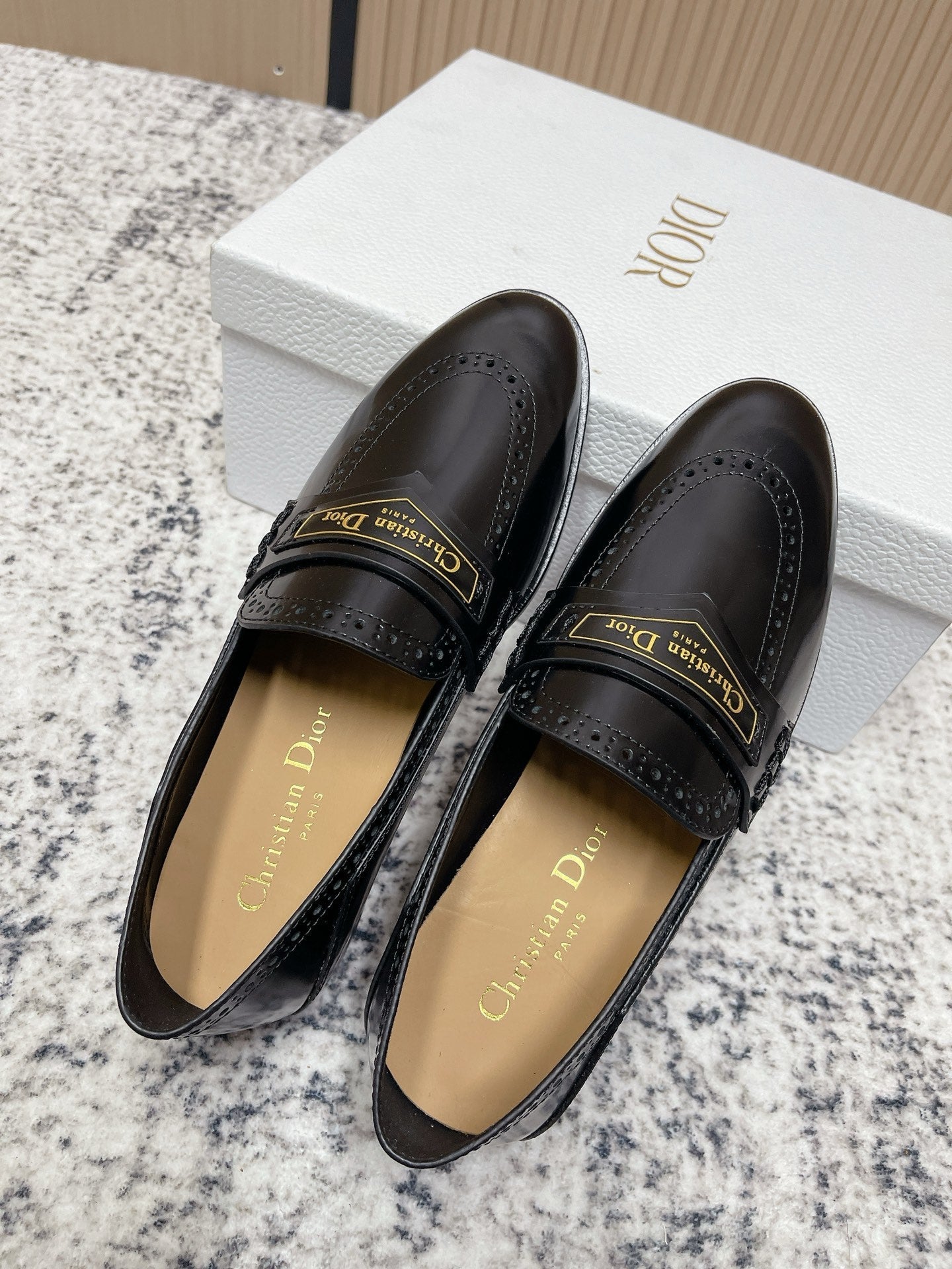 DIOR 25S BOY LOAFERS IN BLACK CALFSKIN