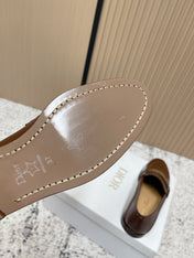 DIOR 25S BOY LOAFERS IN BROWN CALFSKIN