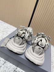BALENCIAGA 25S 3XL SNEAKERS IN LIGHT TAUPE MIX BLACK PU LEATHER
