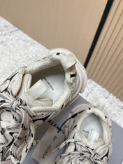 BALENCIAGA 25S 3XL SNEAKERS IN LIGHT TAUPE MIX BLACK PU LEATHER