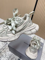 BALENCIAGA 25S 3XL SNEAKERS IN TAUPE GRAY PU LEATHER