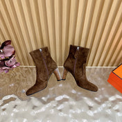 HM 25S ANKLE BOOTS 70 MM IN BROWN SUEDE