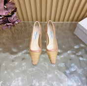 JIMMY CHOO 26S HIGH HEELS 85 MM IN BEIGE NUDE MESH