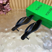 BOTTEGA VENETA 26S HIGH-HEEL THONG SANDALS IN BLACK TPU