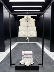 MONCLER 25S DOWN PUFFER VEST IN WHITE 013