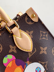 PANDA ONTHEGO BAG 18 IN BROWN MONOGRAM COATED CANVAS