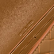 BV Long Clutch Andiamo 31 Tan Leather Ghw