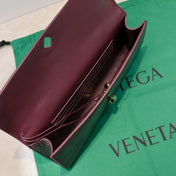 BV Long Clutch Andiamo 31 Burgundy Crocodile Calfskin Ghw