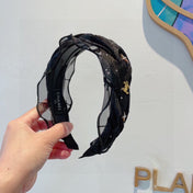 BLACK VOILE FABRIC HAIRBAND 417294