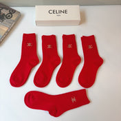 CELINE 26S CREW SOCKS 157932 (1 BOX)