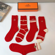 HERMES 26S CREW SOCKS 157934 (1 BOX)