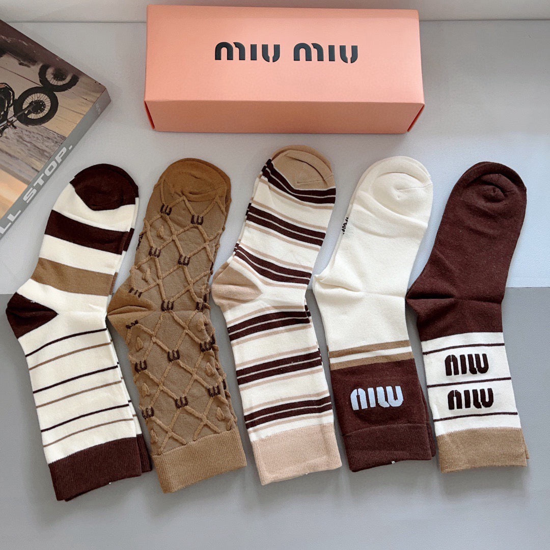 MIUMIU 26S CREW SOCKS 412395 (1 BOX)