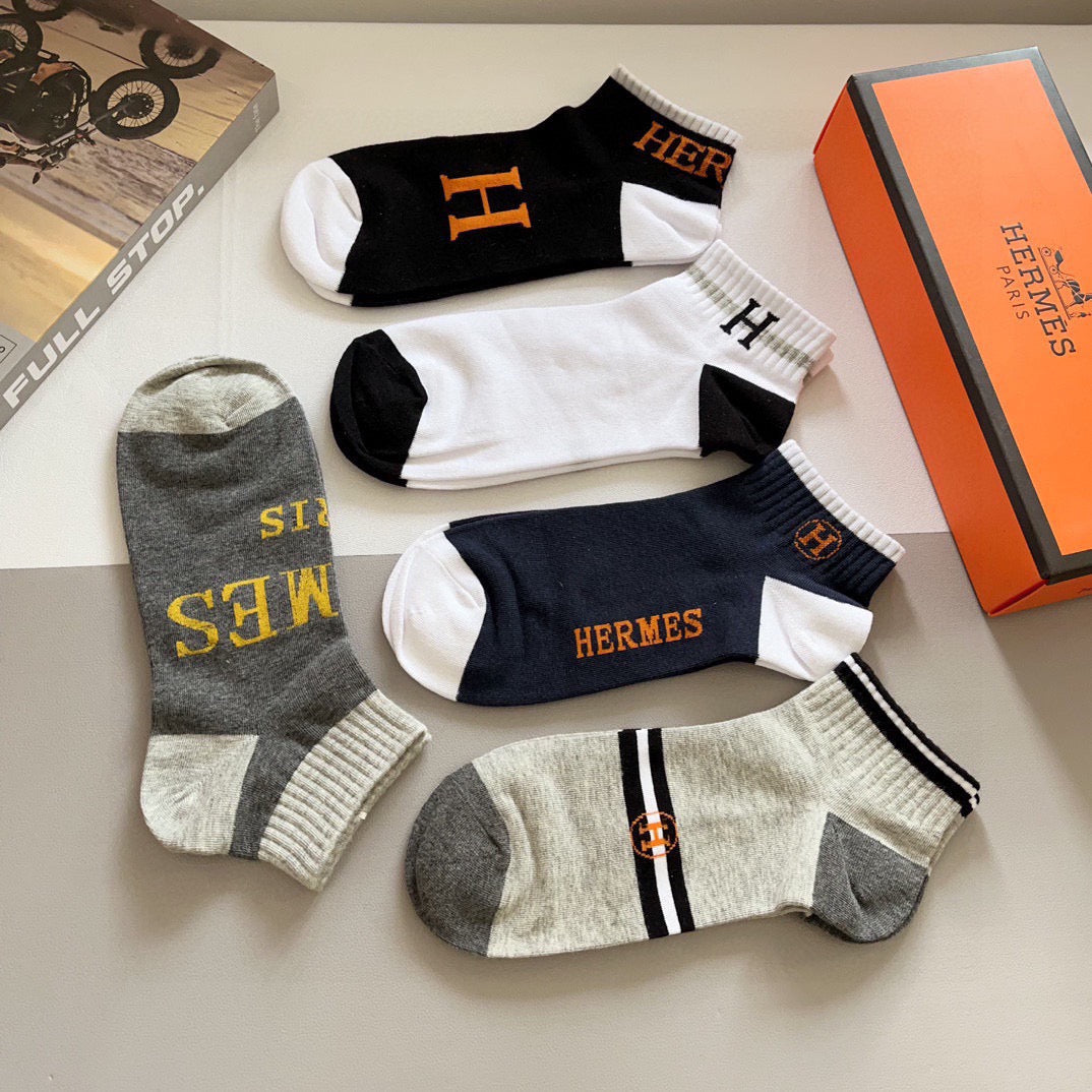 HERMES 26S ANKLE SOCKS 398696 (1 BOX)