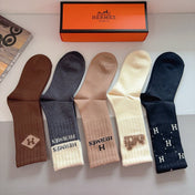 HERMES 26S CREW SOCKS 273855 (1 BOX)