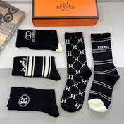 HERMES 26S CREW SOCKS 405334 (1 BOX)