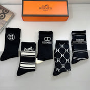 HERMES 26S CREW SOCKS 405334 (1 BOX)