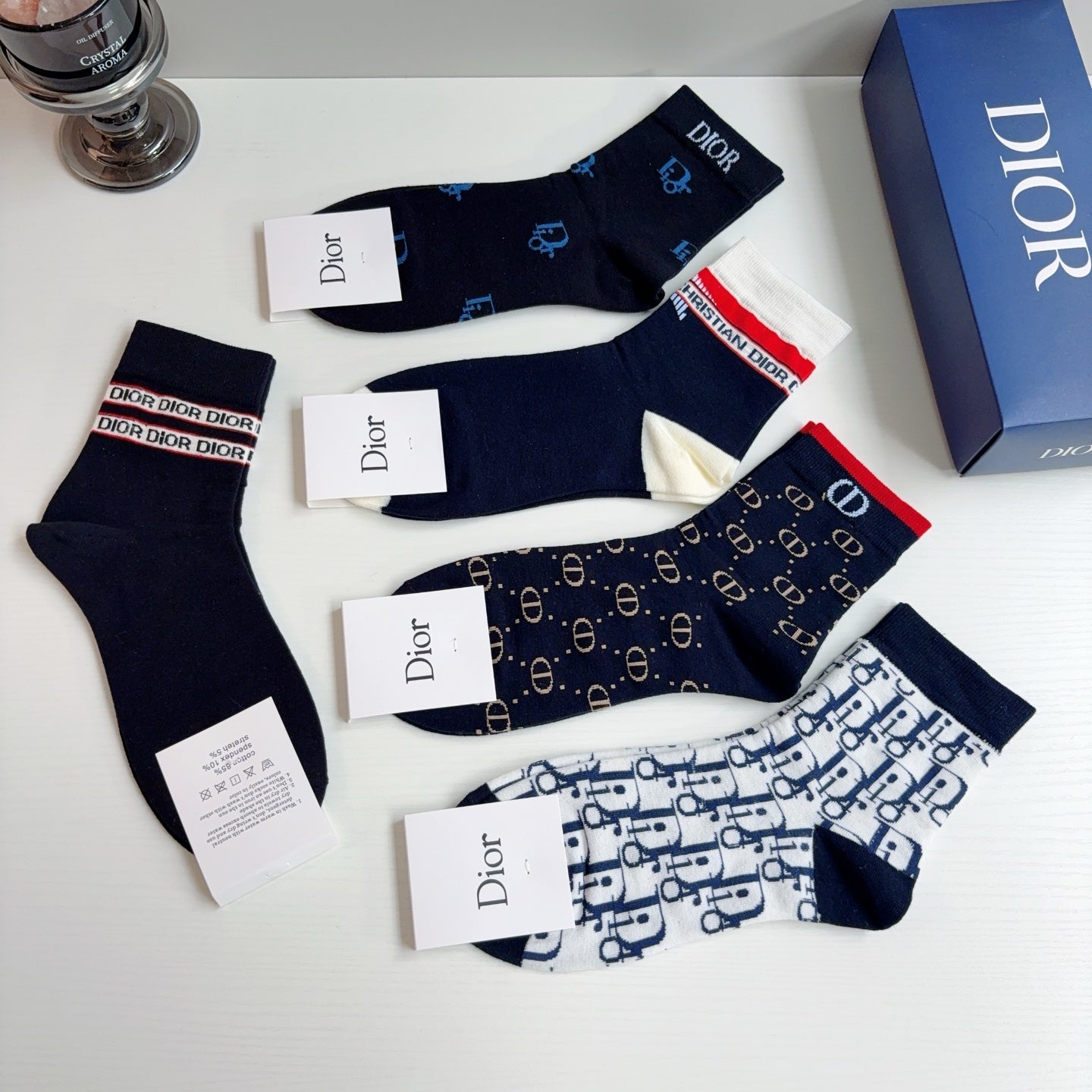 DIOR 26S ANKLE SOCKS 412408 (1 BOX)