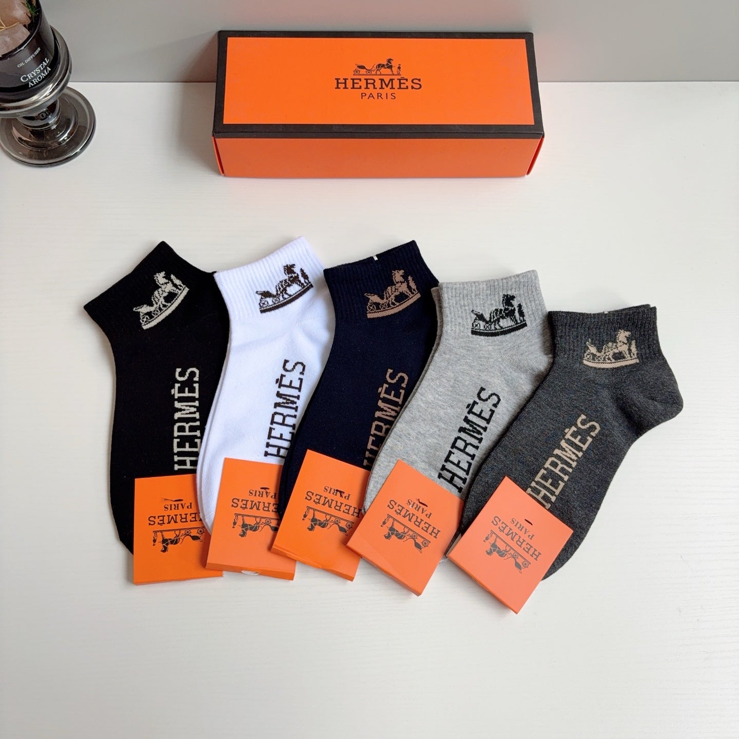 HERMES 26S ANKLE SOCKS 413896 (1 BOX)