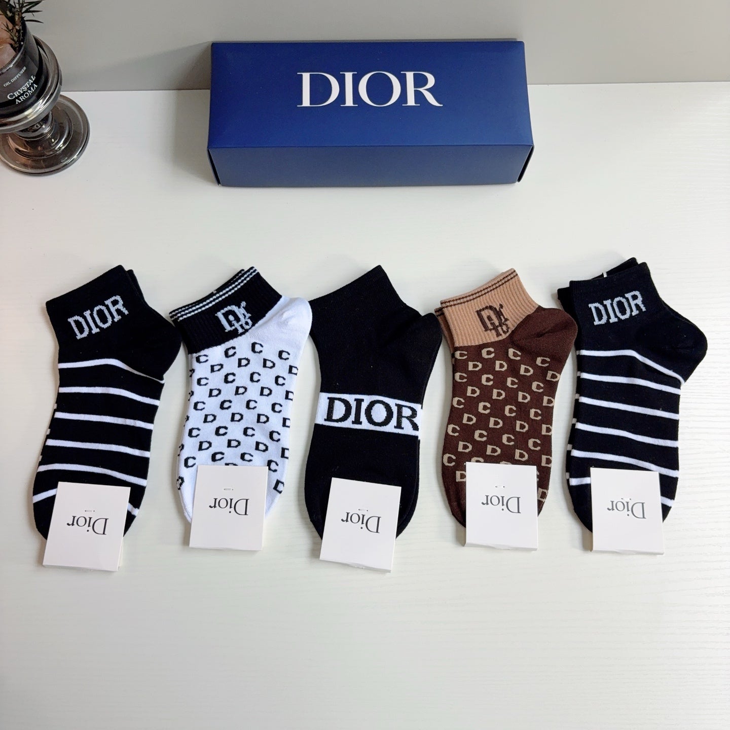 DIOR 26S ANKLE SOCKS 407150 (1 BOX)