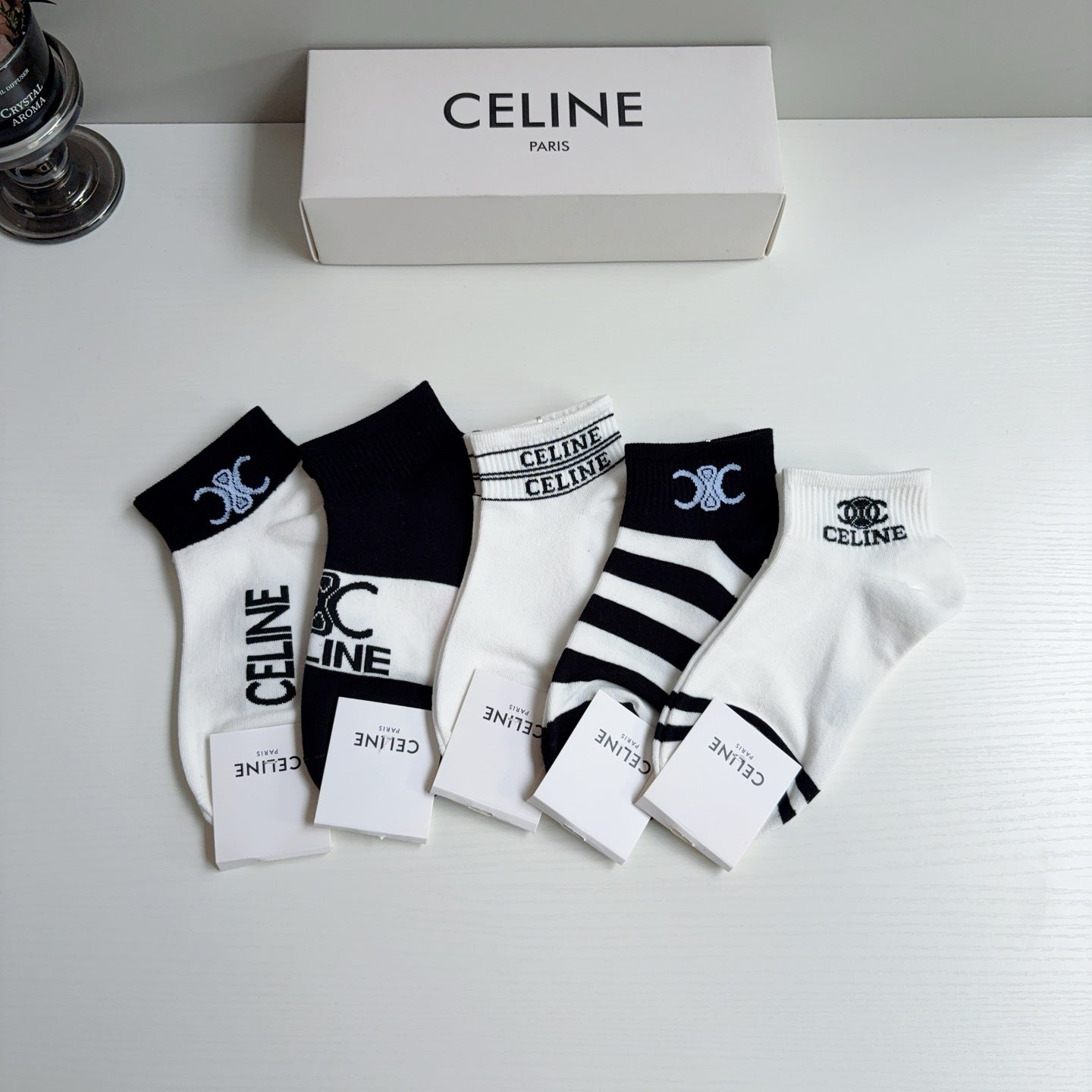 CELINE 26S ANKLE SOCKS 407151 (1 BOX)