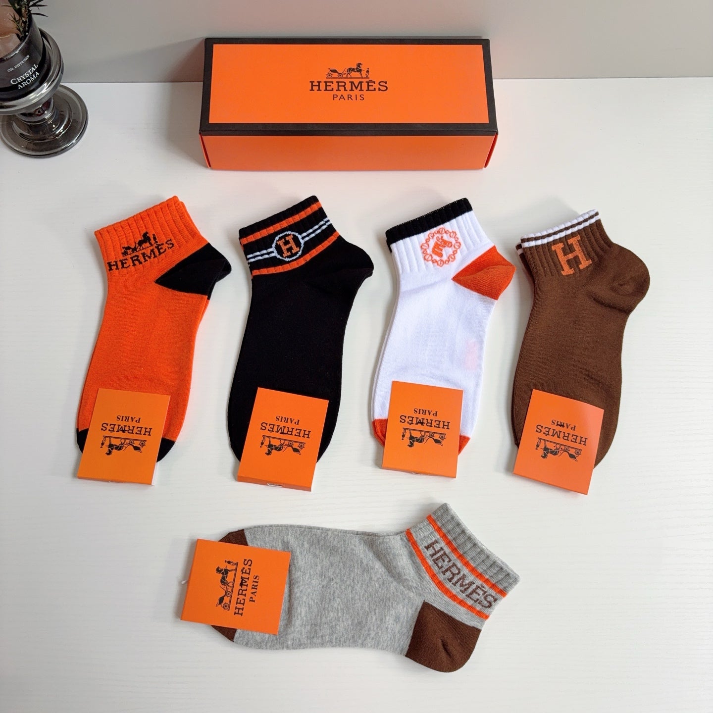 HERMES 26S ANKLE SOCKS 391973 (1 BOX)