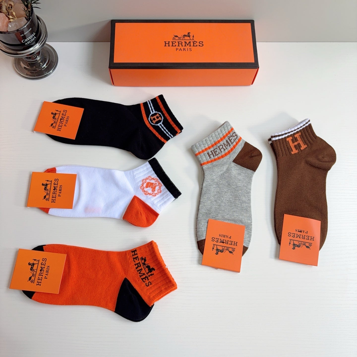 HERMES 26S ANKLE SOCKS 391973 (1 BOX)