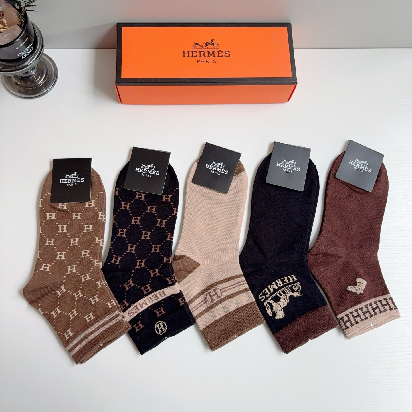 HERMES 26S ANKLE SOCKS 398727 (1 BOX)