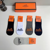 HERMES 26S NO-SHOW SOCKS 400428 (1 BOX)