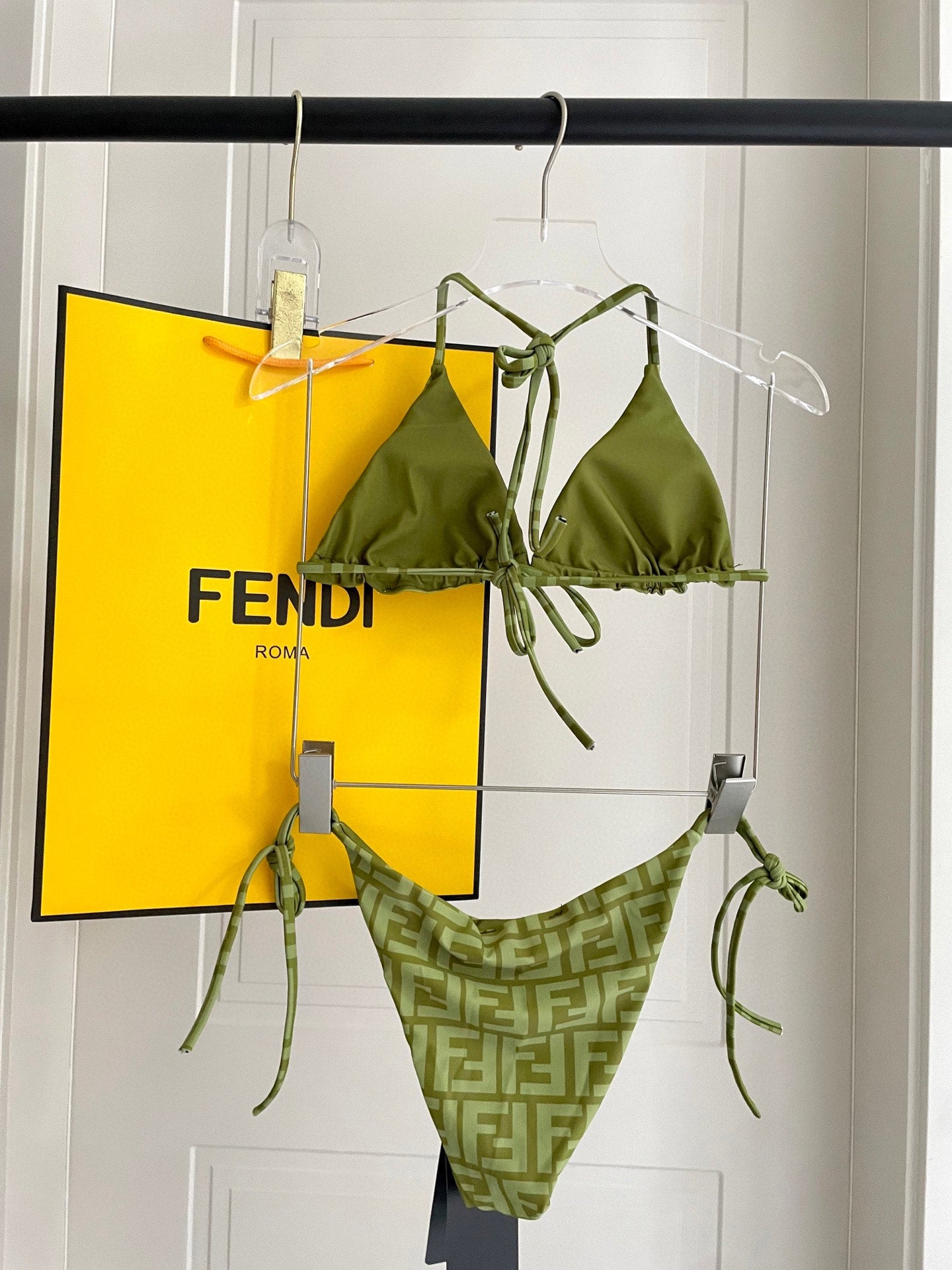 FENDI BIKINI 25S TWO PIECE IN GREEN 742660